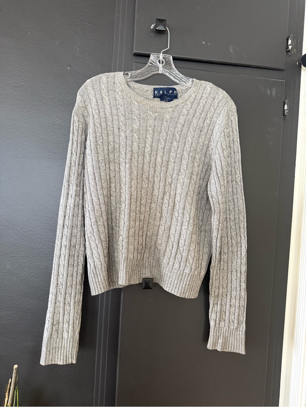 Vintage Ralph Lauren silk and cashmere cable knit sweater